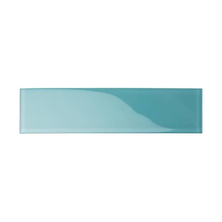Apollo Tile 3X12 Aquamarine Glossy Subway Glass Tile 5 Sq.Ft., 20PK APLA99041312EC107